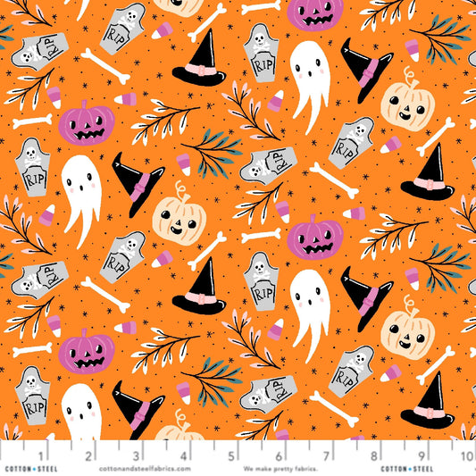 Witching Hour Menacing By the Glow of the Moon by Dominika Godette for Cotton + Steel Fabrics Quilters Cotton Fabric Fetish