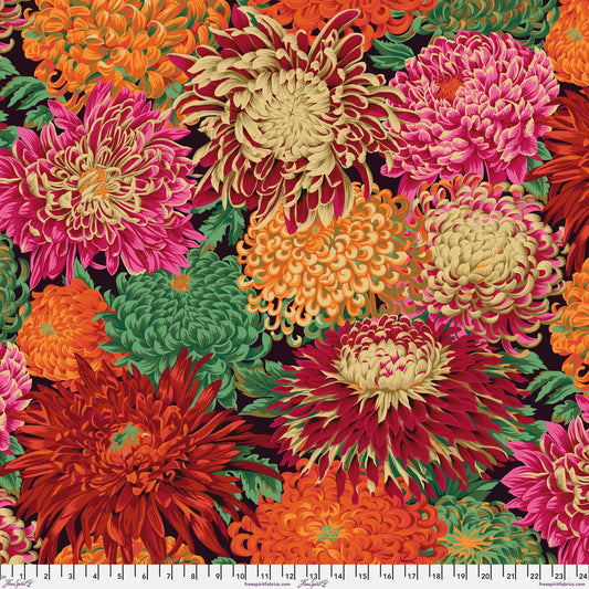 Japanese Chrysanthemum Red Philip Jacobs Kaffe Fassett Collective PWPJ041 100% Quilters Cotton Fabric Fetish