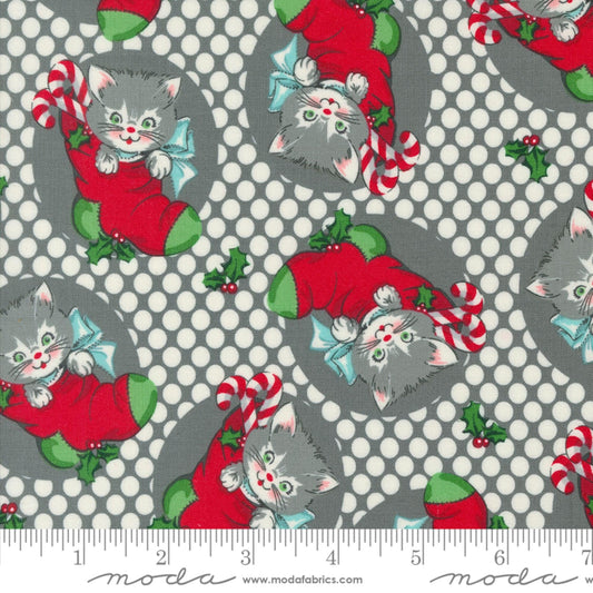 Kitty Novelty Coal Kitty Christmas Urban Chiks Chicks Moda Fabrics 100% Quilters Cotton Fabric Fetish