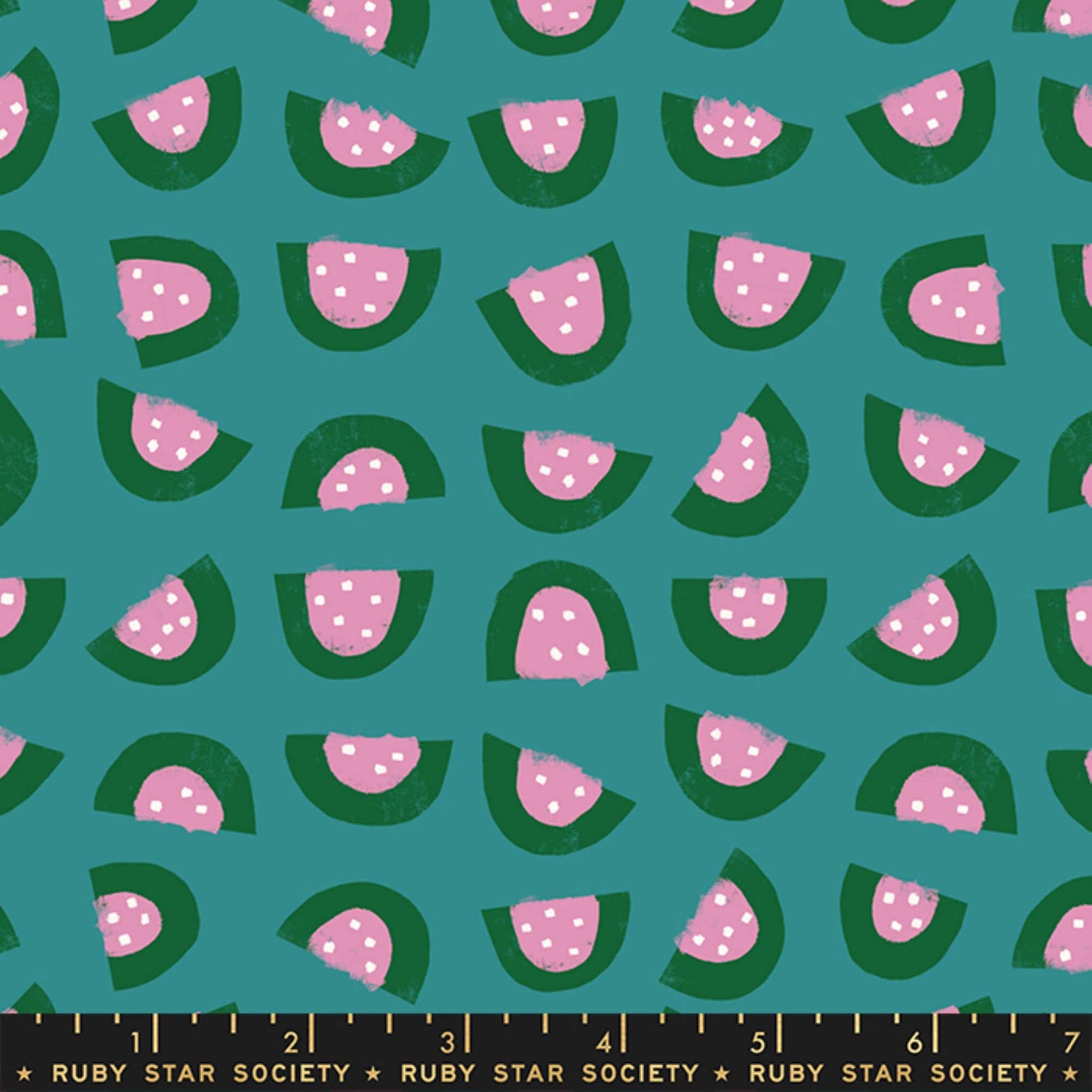 succulent cotton fabric Food Group - Watermelon