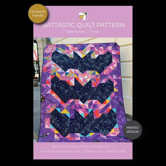 Battastic Quilt Pattern - Mitzie Schafer for Jittery Wings Quilt Co - Halloween Quilt