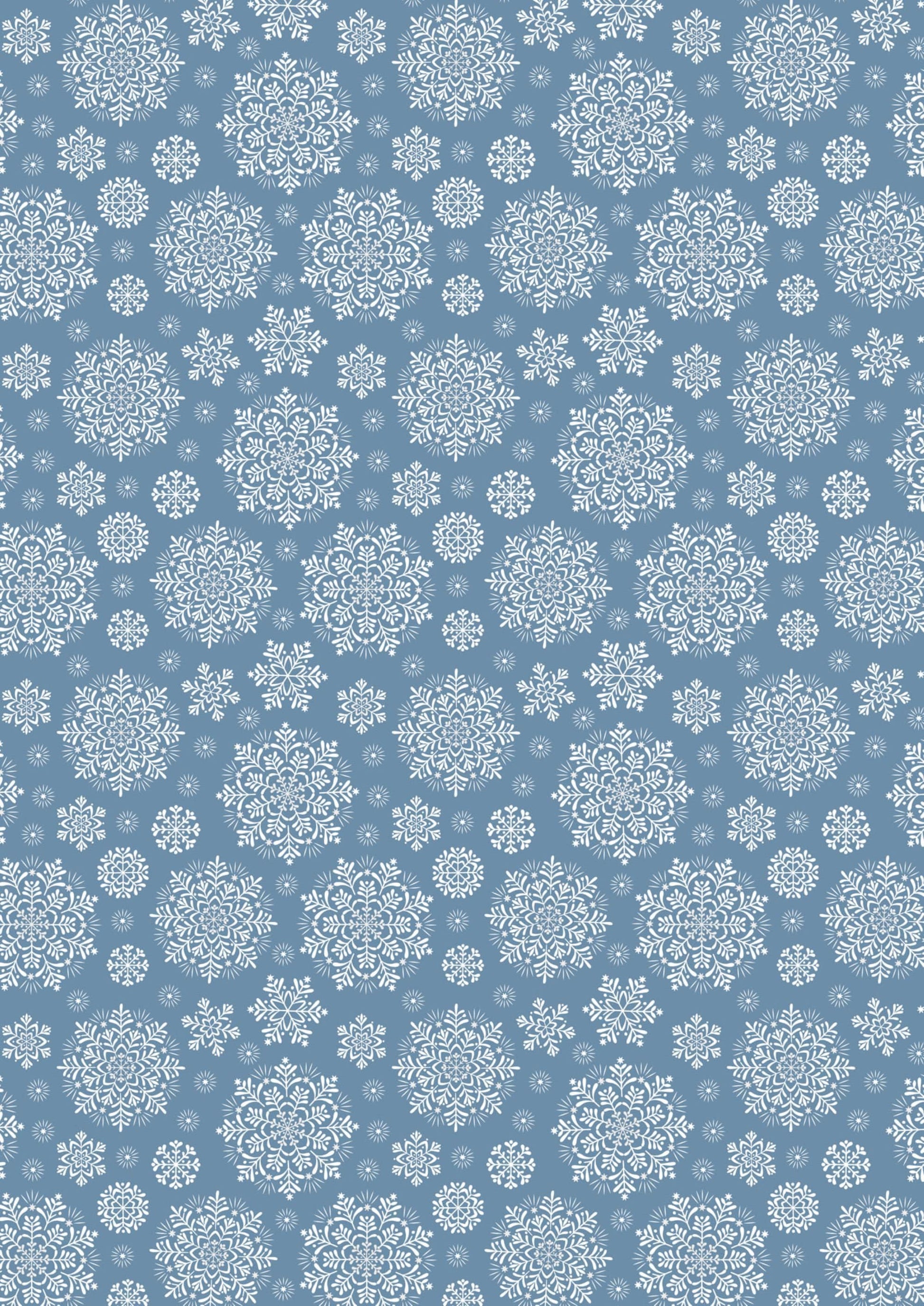 Snowflakes Iced Blue Peace and Joy Lewis and Irene 100% Quilters Cotton Fabric Fetish