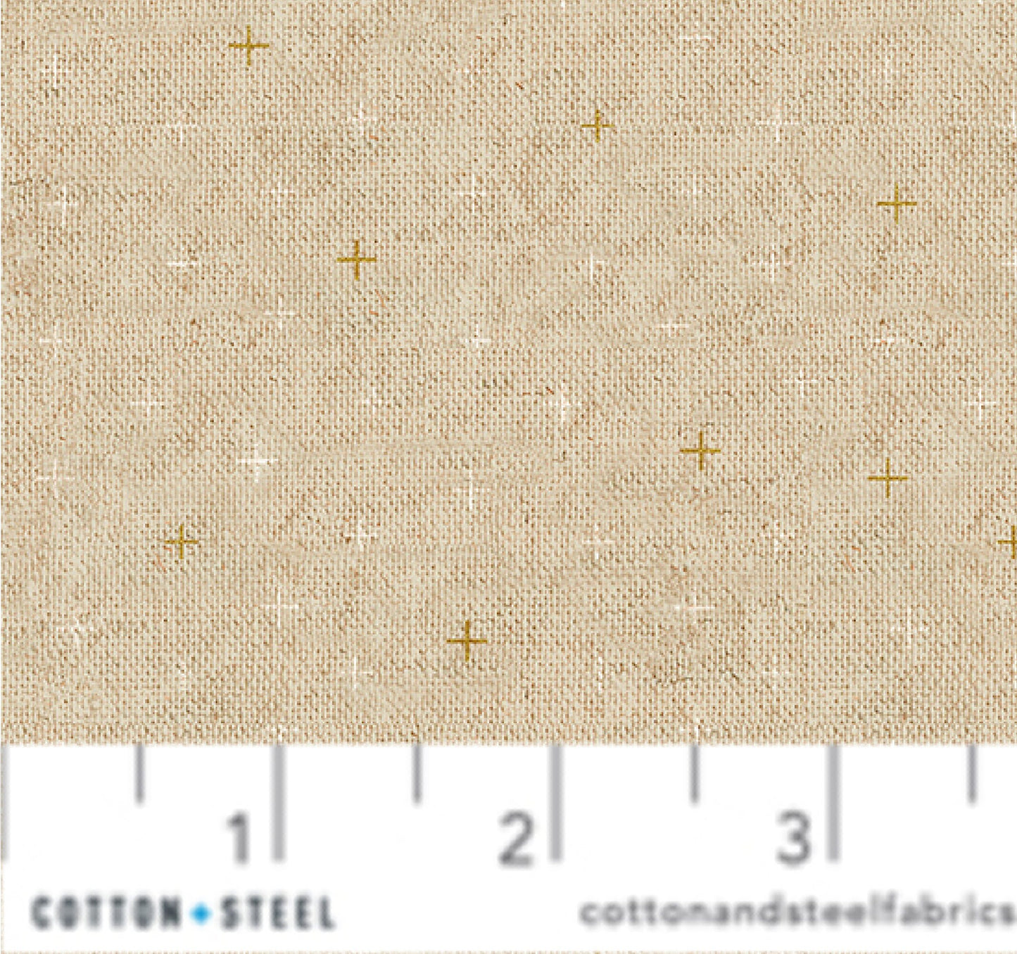 Meet Me At Midnight Unbleached METALLIC Gold Be Positive Cotton + Steel Basics Quilters Cotton Cont. Yardage Fabric Fetish