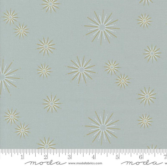 Stars Silver Gold Metallic Blender Zen Chic Moda Fabric Fetish