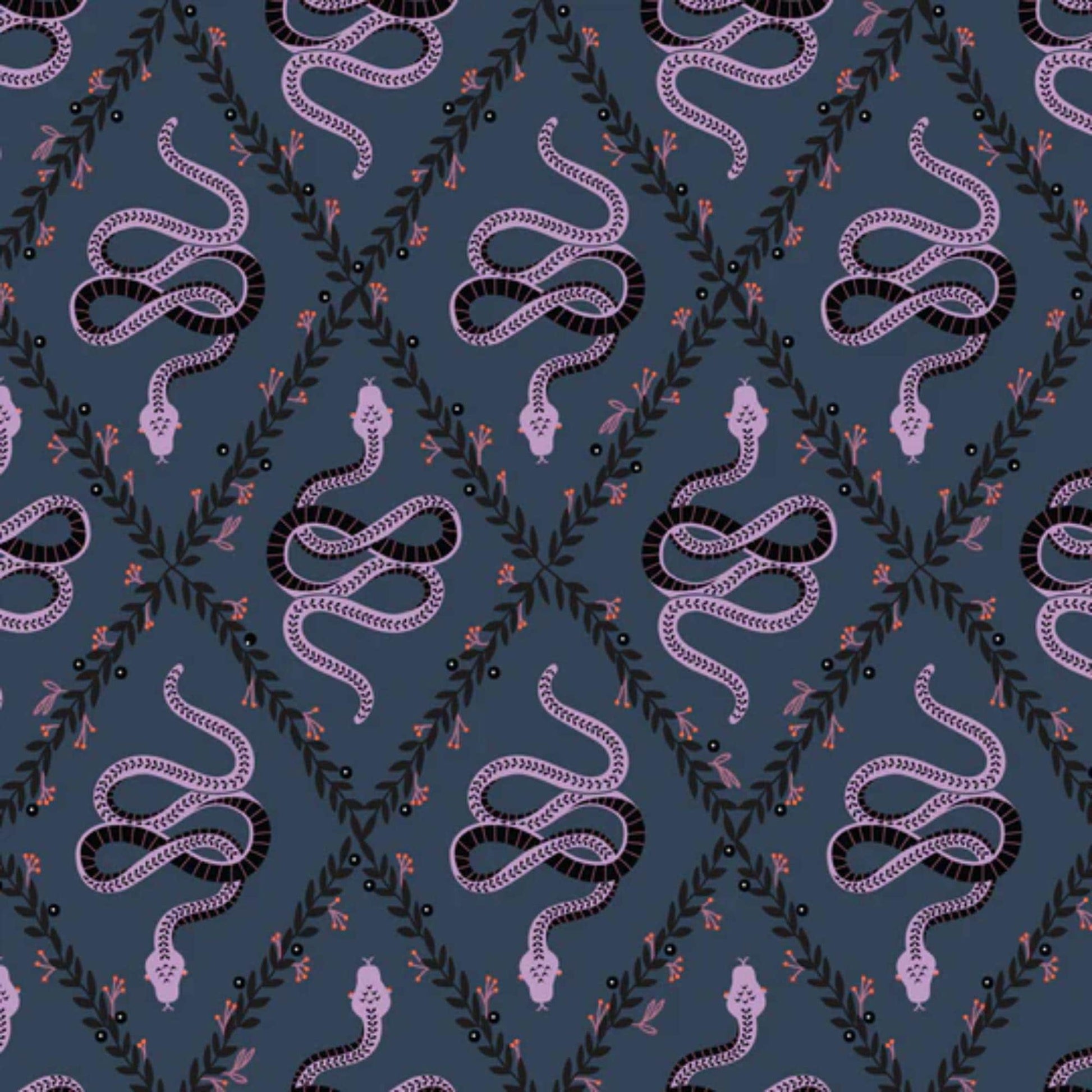 Snakes Spellbound Sally Mountain Dashwood Studio Quilters Cotton Fabric Fetish