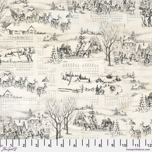 Winter Toile Holidays Past Tim Holtz 100% Quilters Cotton Fabric Fetish