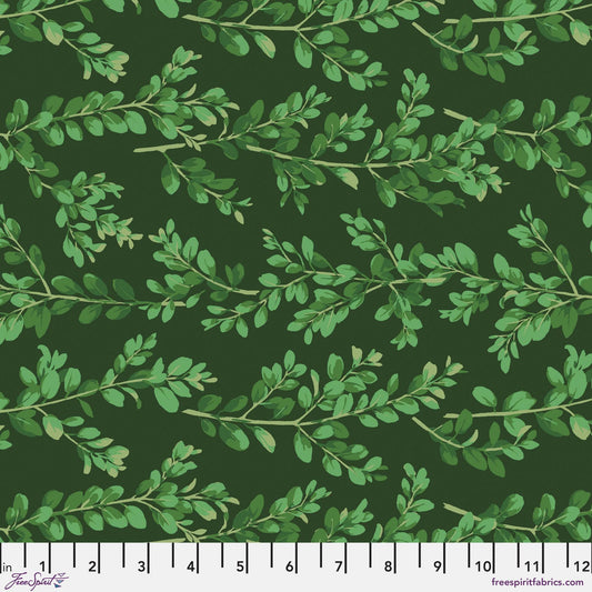 Boxwood Dark Green Winterberry Marth Negley Freespirit Fabric Quilters Cotton Fabric Fetish