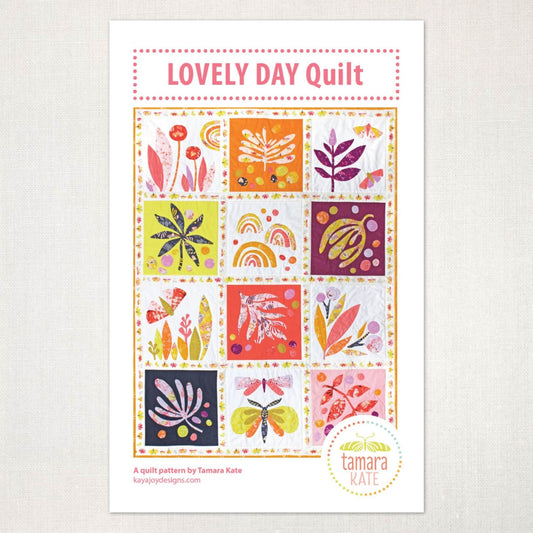 Lovely Day Quilt Pattern  Modern Applique Quilt Patterns by Tamara Kate TK101