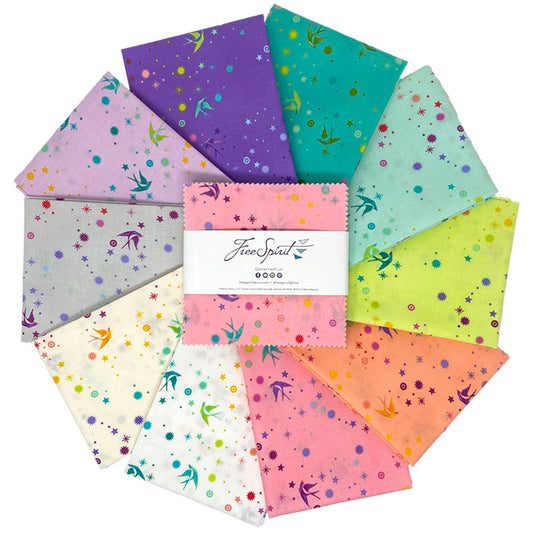 Fairy Dust 5" Charm Pack 5" Charm Bundle 42pcs. Tula Pink Free Spirit 100% Quilters Cotton Fabric Fetish