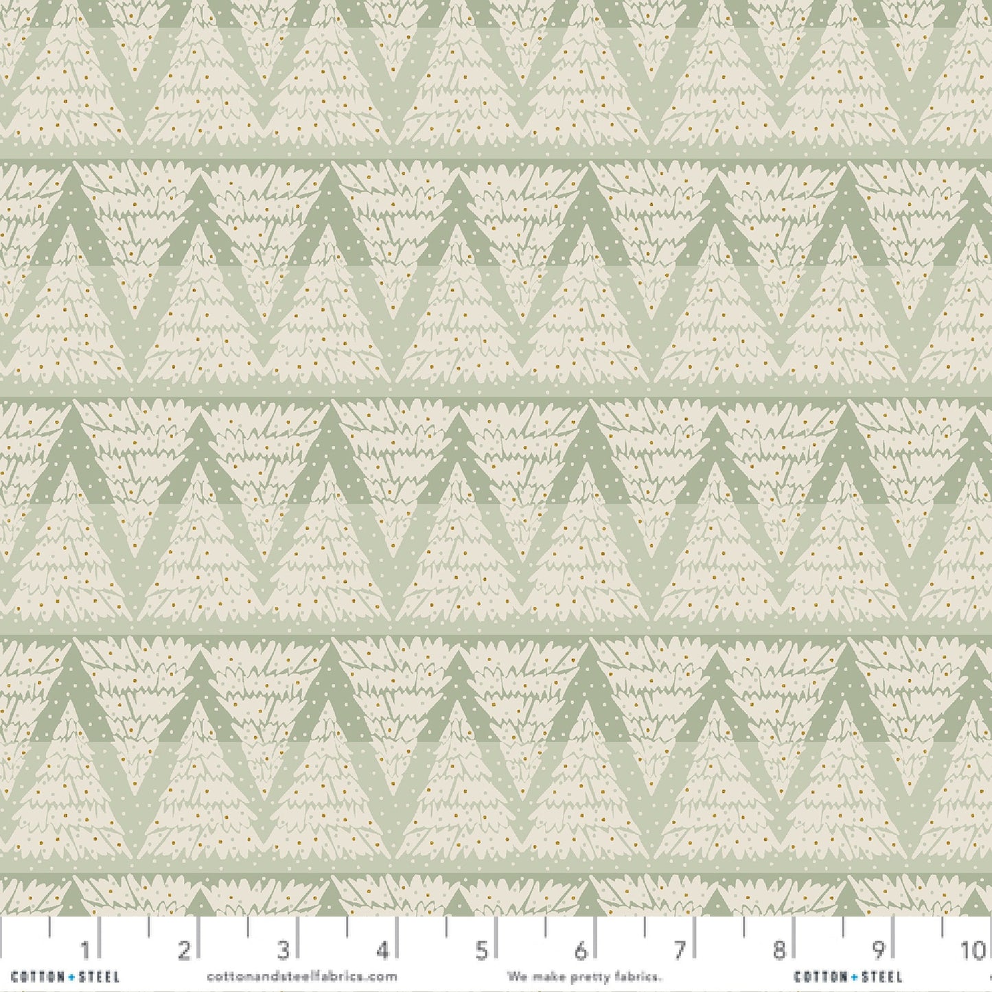 Tree Hunt Hemlock Tinsel On the Trail Ash Cascade Cotton + Steel Quilters Cotton Fabric Fetish