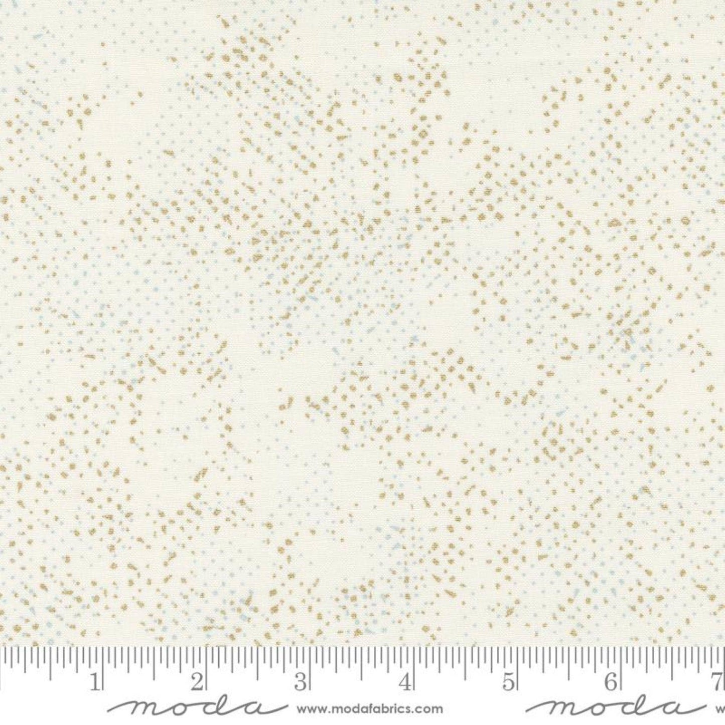 Spotted Cloud Gold METALLIC Zen Chic Moda Fabric Fabric Fetish