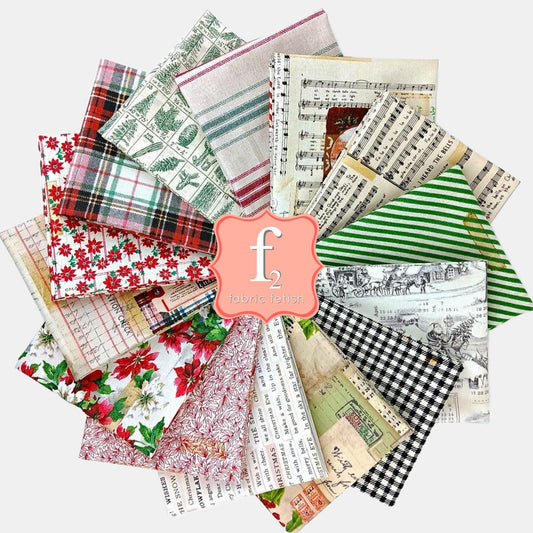 Holidays Past 14pc Bundles Tim Holtz FreeSpirit Fabrics 100% Quilters Cotton Fabric Fetish