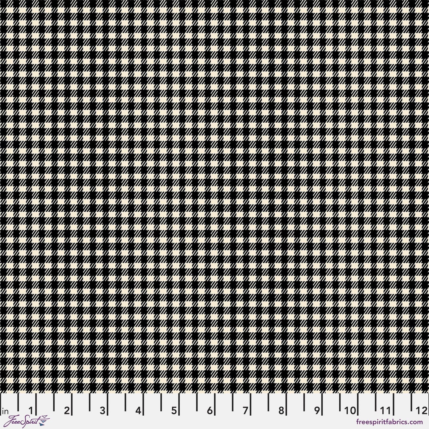 Gingham Black FLANNEL Holidays Past Tim Holtz 100% Cotton Flannel Fabric Fetish