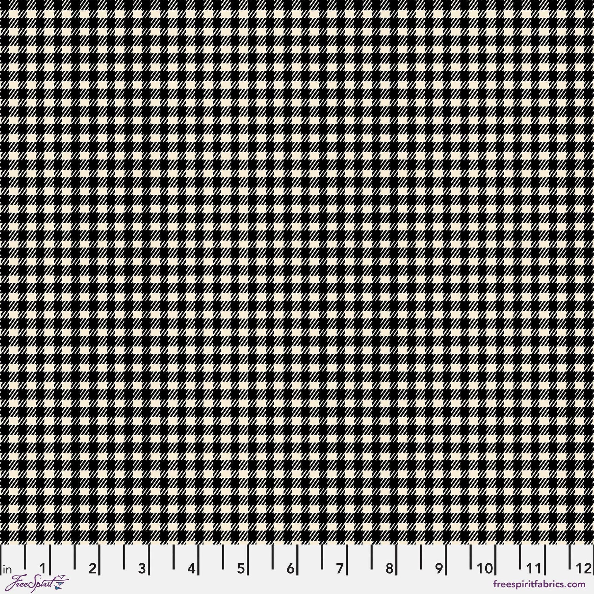 Gingham Black FLANNEL Holidays Past Tim Holtz 100% Cotton Flannel Fabric Fetish