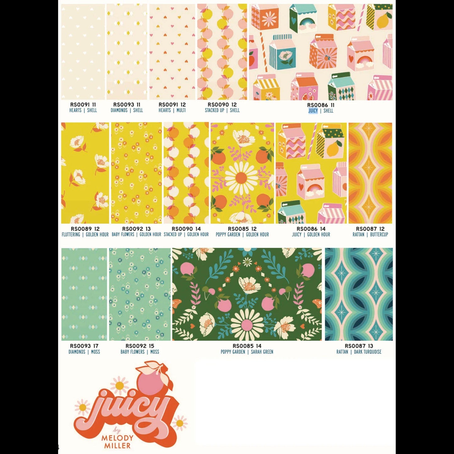 Juicy 29 pcs Bundles Melody Miller Ruby Star Society Moda Fabric Fetish