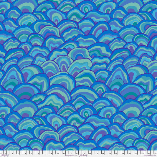 Wobble Blue Brandon Mably Kaffe Fassett Collective August 2024 PWBM092 BLUE 100% Quilters Cotton Fabric Fetish