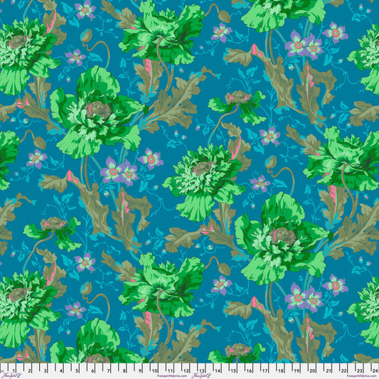 Papaver Green Philip Jacobs Kaffe Fassett Collective August 2024 FreeSpirit Fabric PWPJ127 GREEN 100% Quilters Cotton Fabric Fetish