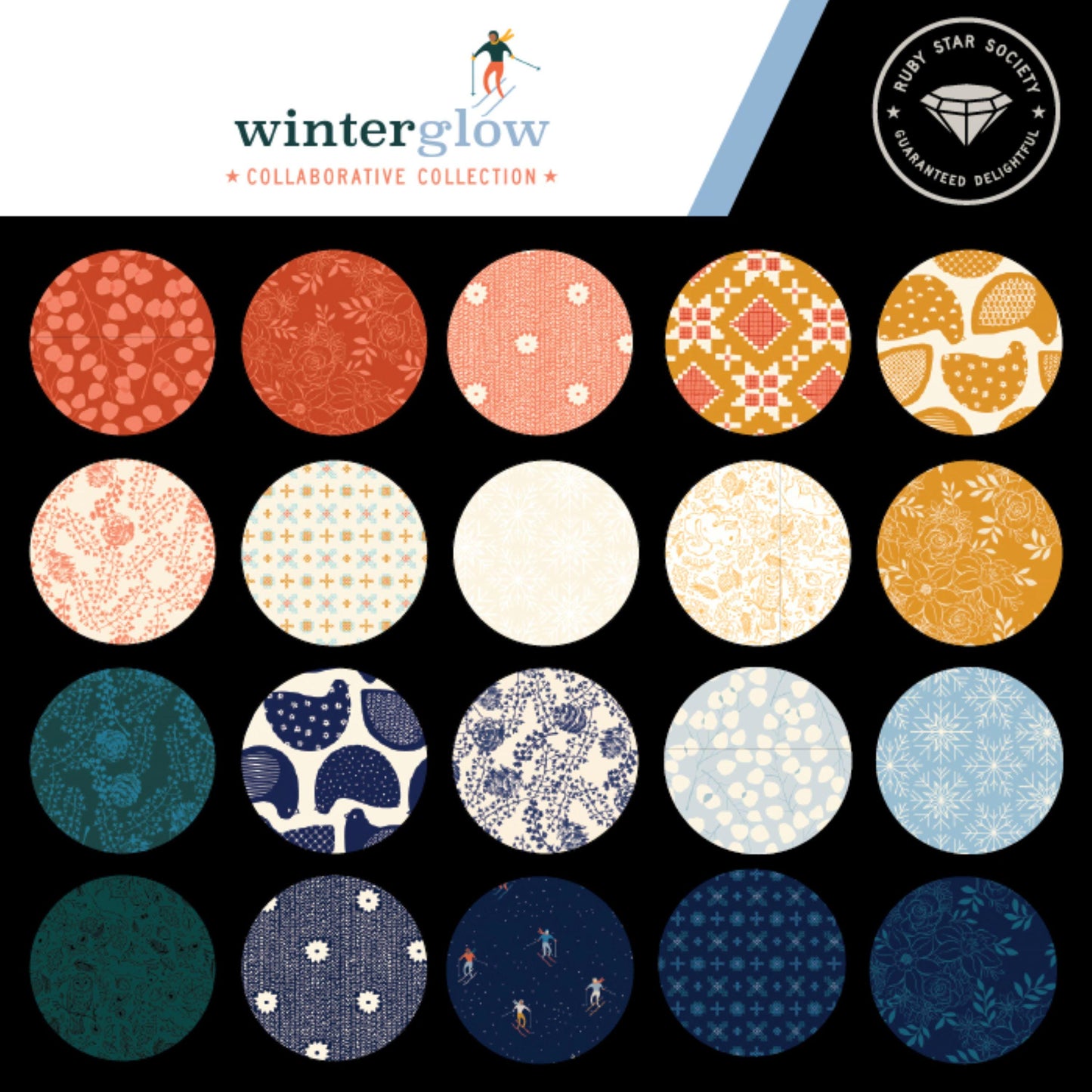 Winterglow 42pc Jelly Roll Bundle - Ruby Star Society - Moda