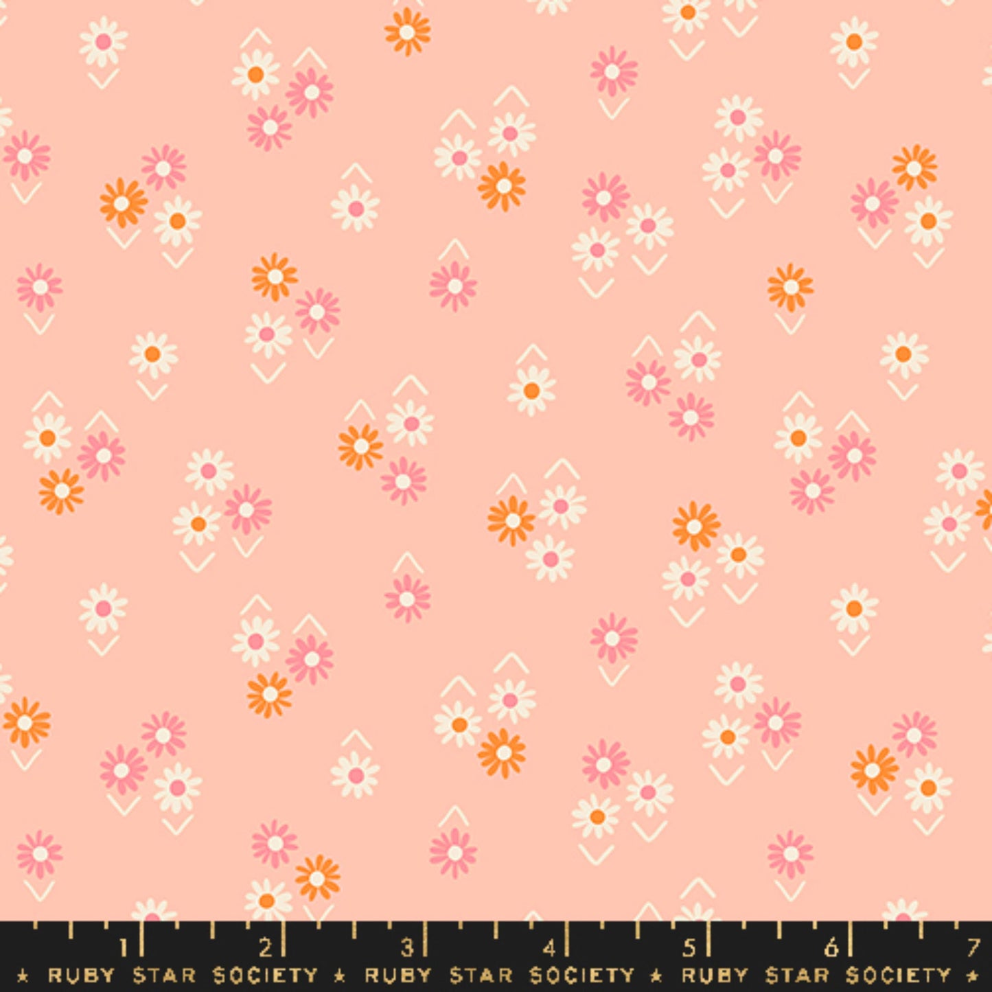 Baby Flowers Peach Juicy Melody Miller for Ruby Star Society and Moda Fabrics 100% Quilters Cotton RS0092 12 Fabric Fetish