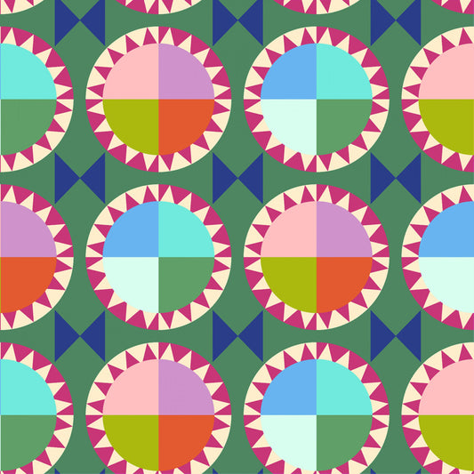 Rainbow Cake Agave Kaleidoscope Annabel Wrigley Windham Fabrics Quilters Cotton Fabric Fetish