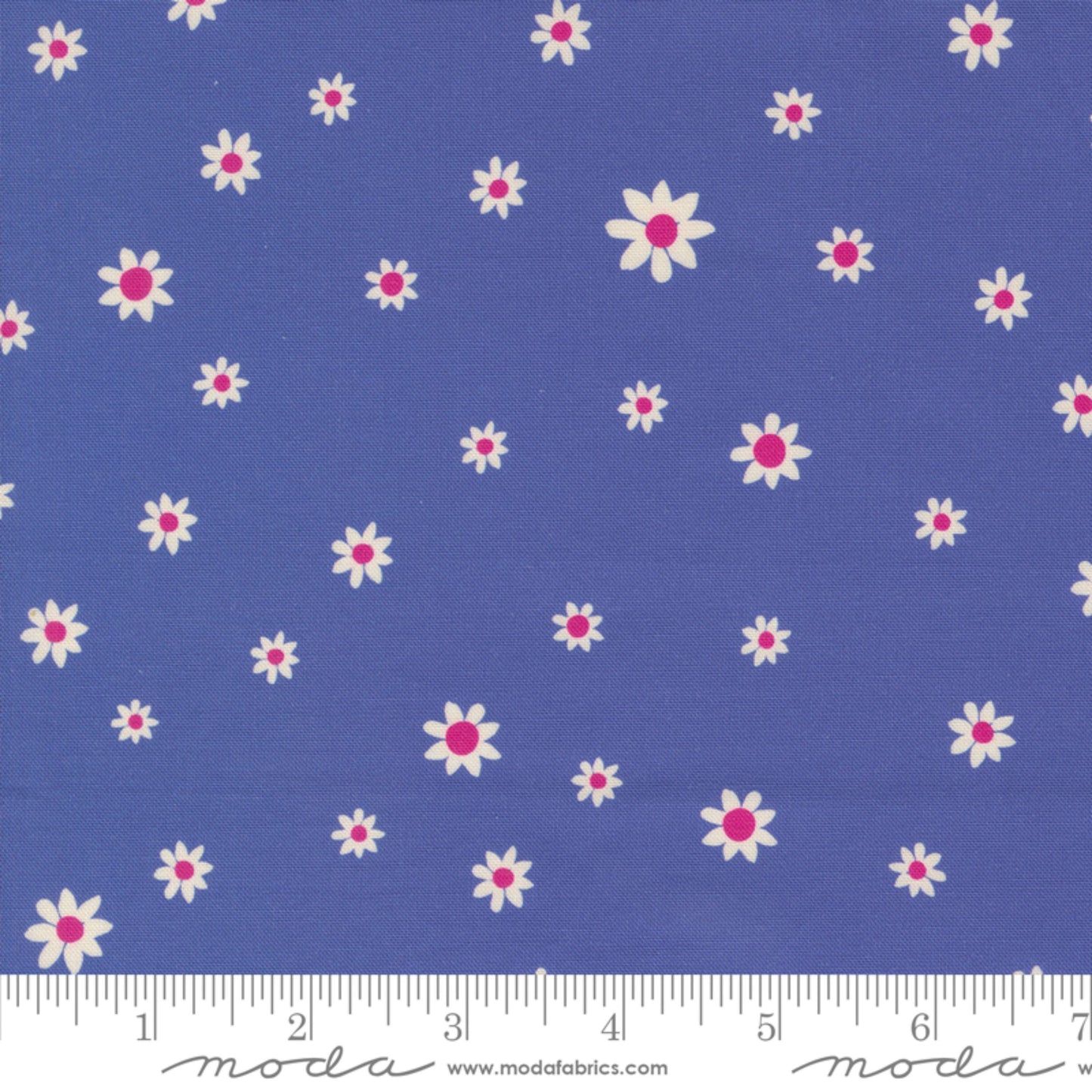 Daisy Dot Periwinkle Maeve Crystal Manning Moda Fabric Fetish