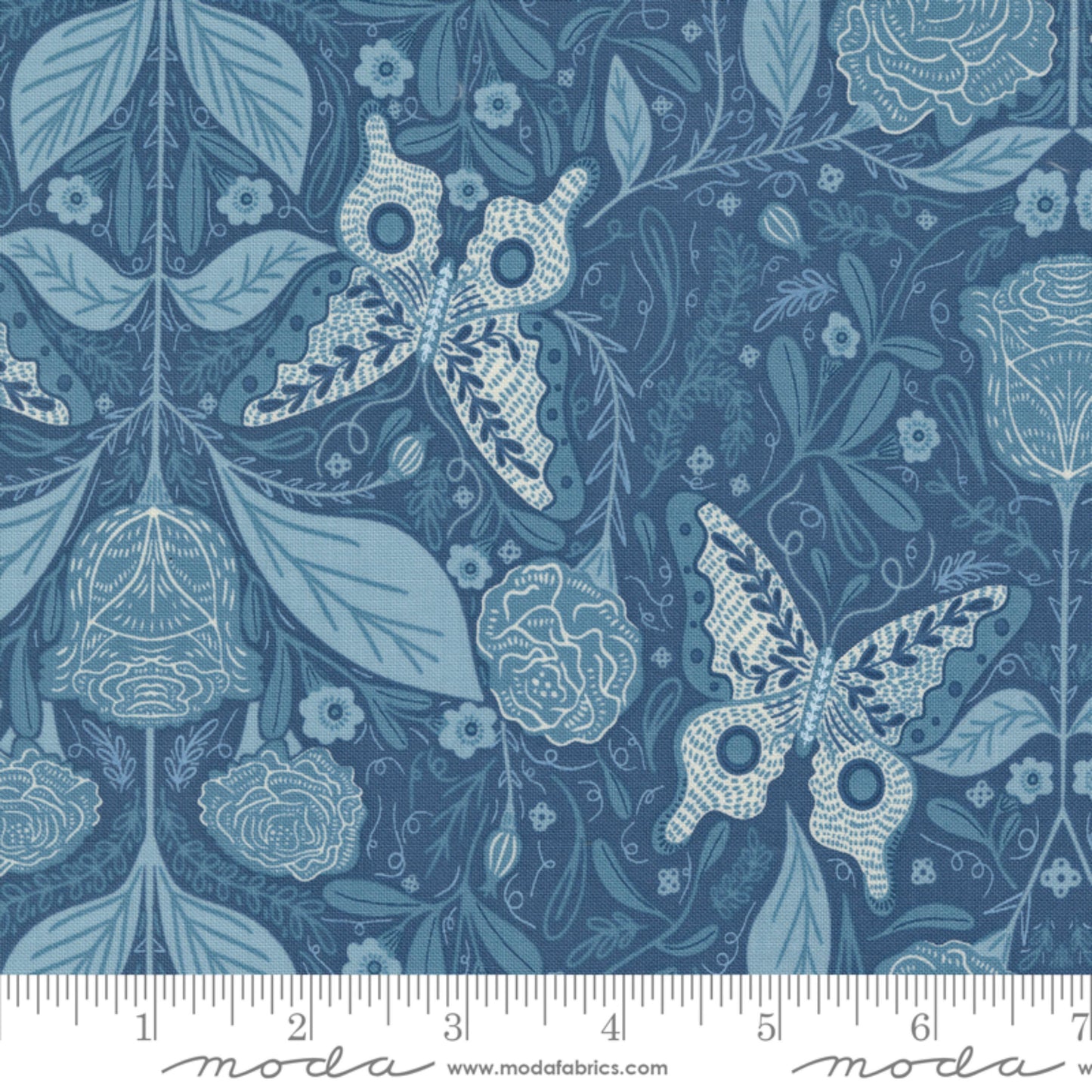 Vintage Butterfly Dusk Woodland Wonder Gingiber Moda 100% Quilters Cotton Fabric Fetish