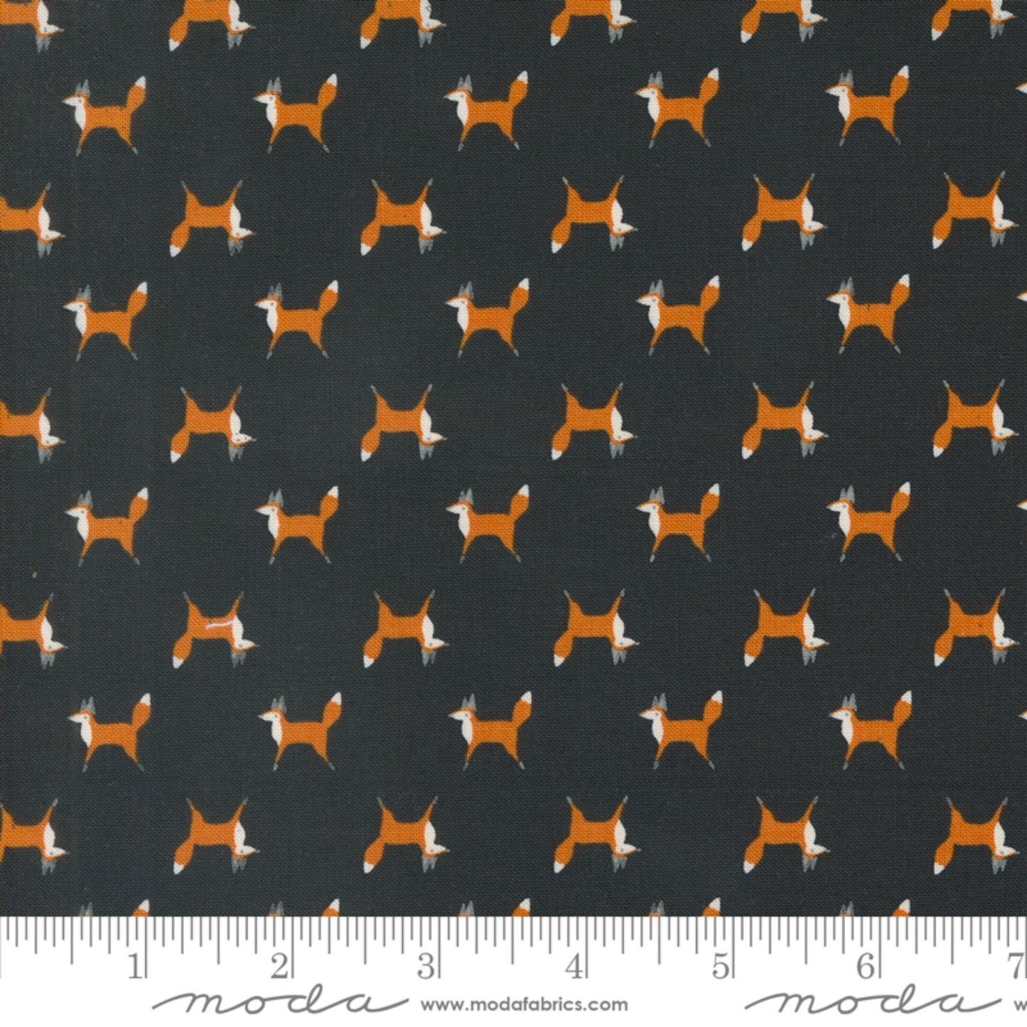 Fox Trot Midnight Woodland Wonder Gingiber Moda 100% Quilters Cotton Fabric Fetish