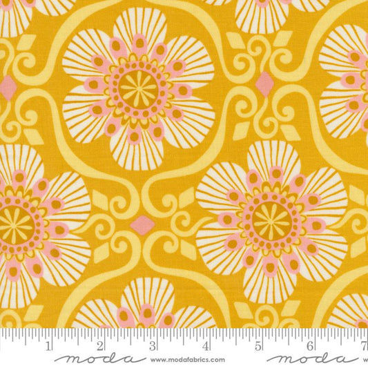 Barcelona Tumeric Tango Kate Spain Moda 100% Quilters Cotton 27334 18 Fabric Fetish