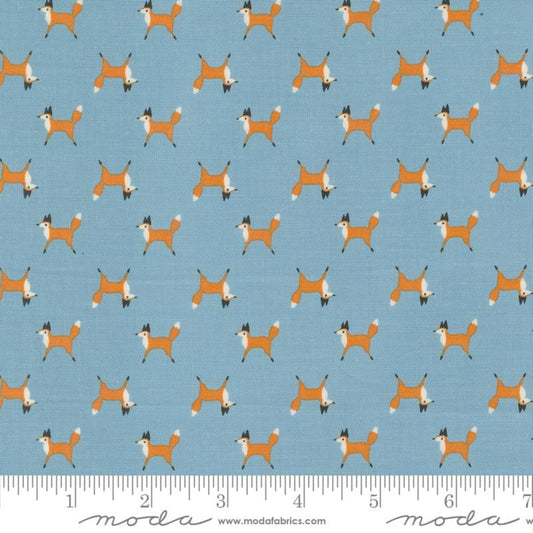 Fox Trot Sky Woodland Wonder Gingiber Moda 100% Quilters Cotton Fabric Fetish