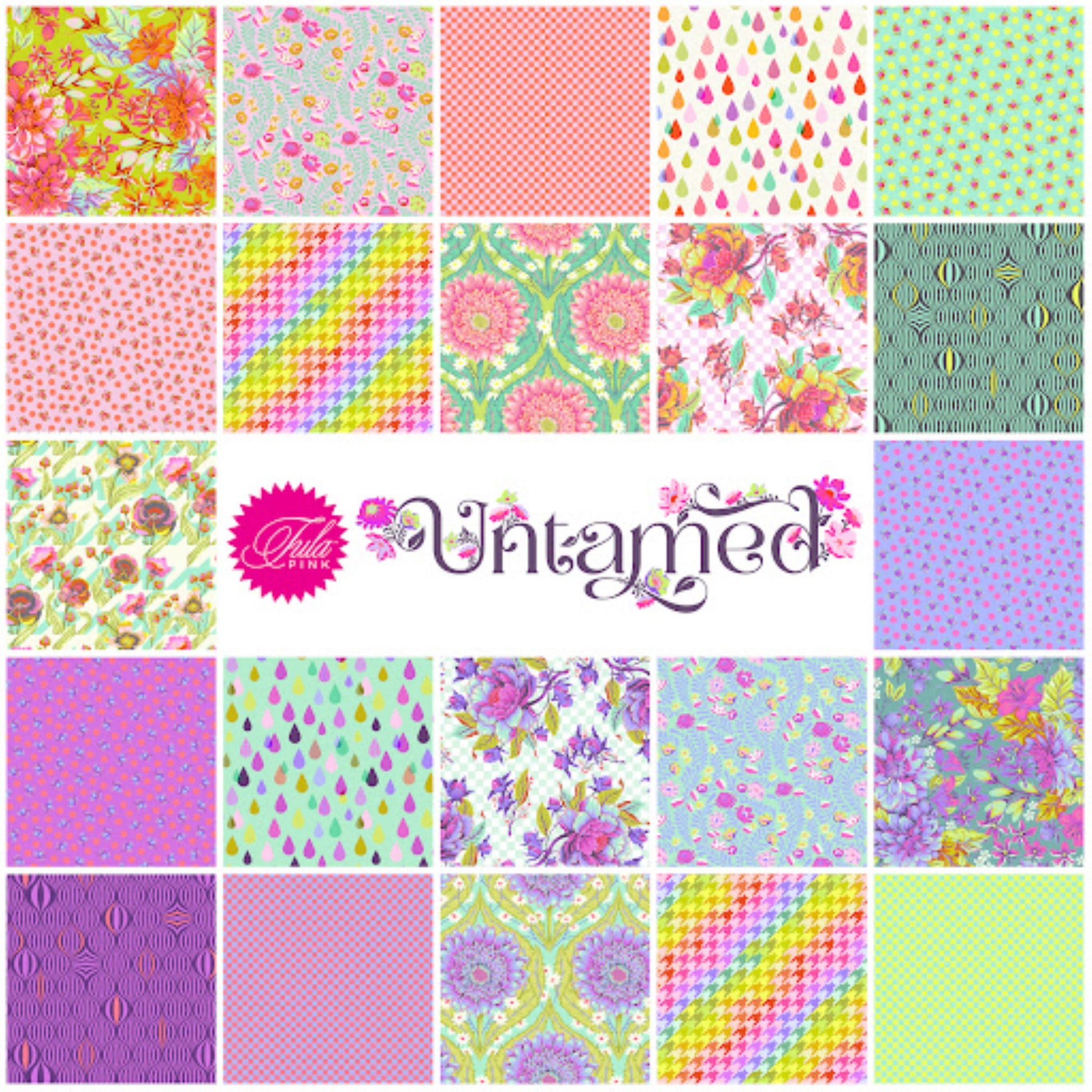 Untamed Neon Pigment 24 Pc Bundle Tula Pink FreeSpirit Fabrics Fabric Fetish