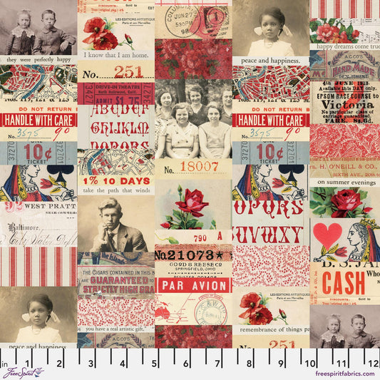 Red Collage Red Palette Red Tim Holtz Fabric Fetish