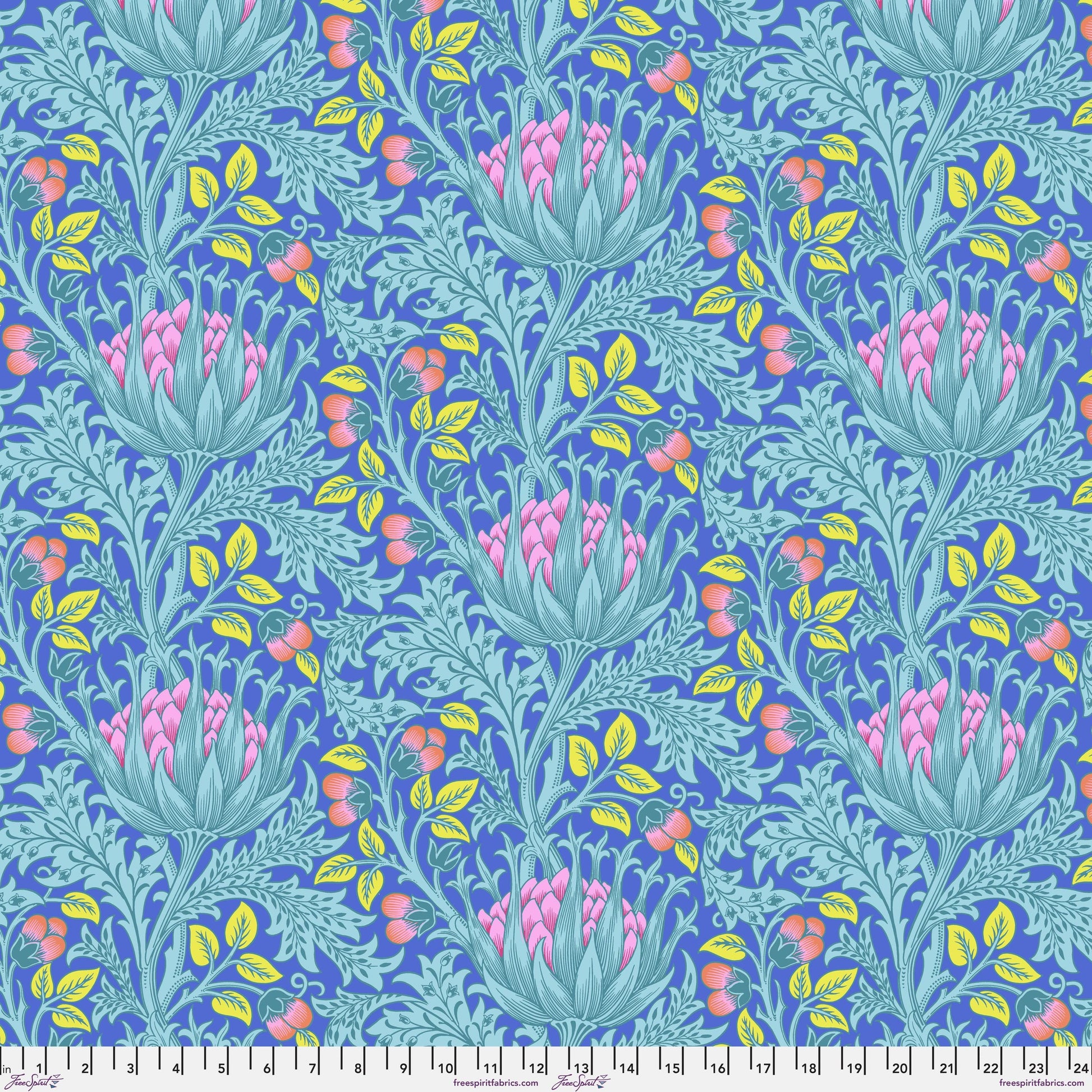 Artichoke Blue PWKW001.BLUE Kaffe x Morris and Co. The Original Morris & Co Freespirit Fabrics Fabric Fetish