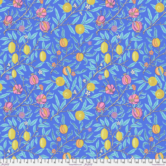 Fruit Cobalt PWKW010.COBALT Kaffe x Morris and Co. The Original Morris & Co Freespirit Fabrics Fabric Fetish