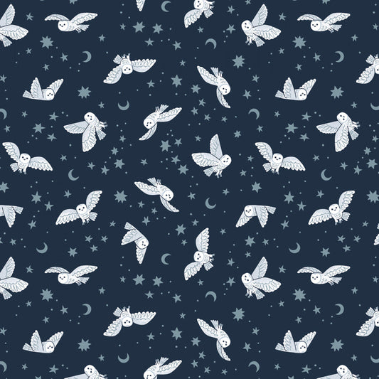 Night Owls Indigo Twilight Creatures Natalia Juan Abello Riley Blake Fabrics Fabric Fetish