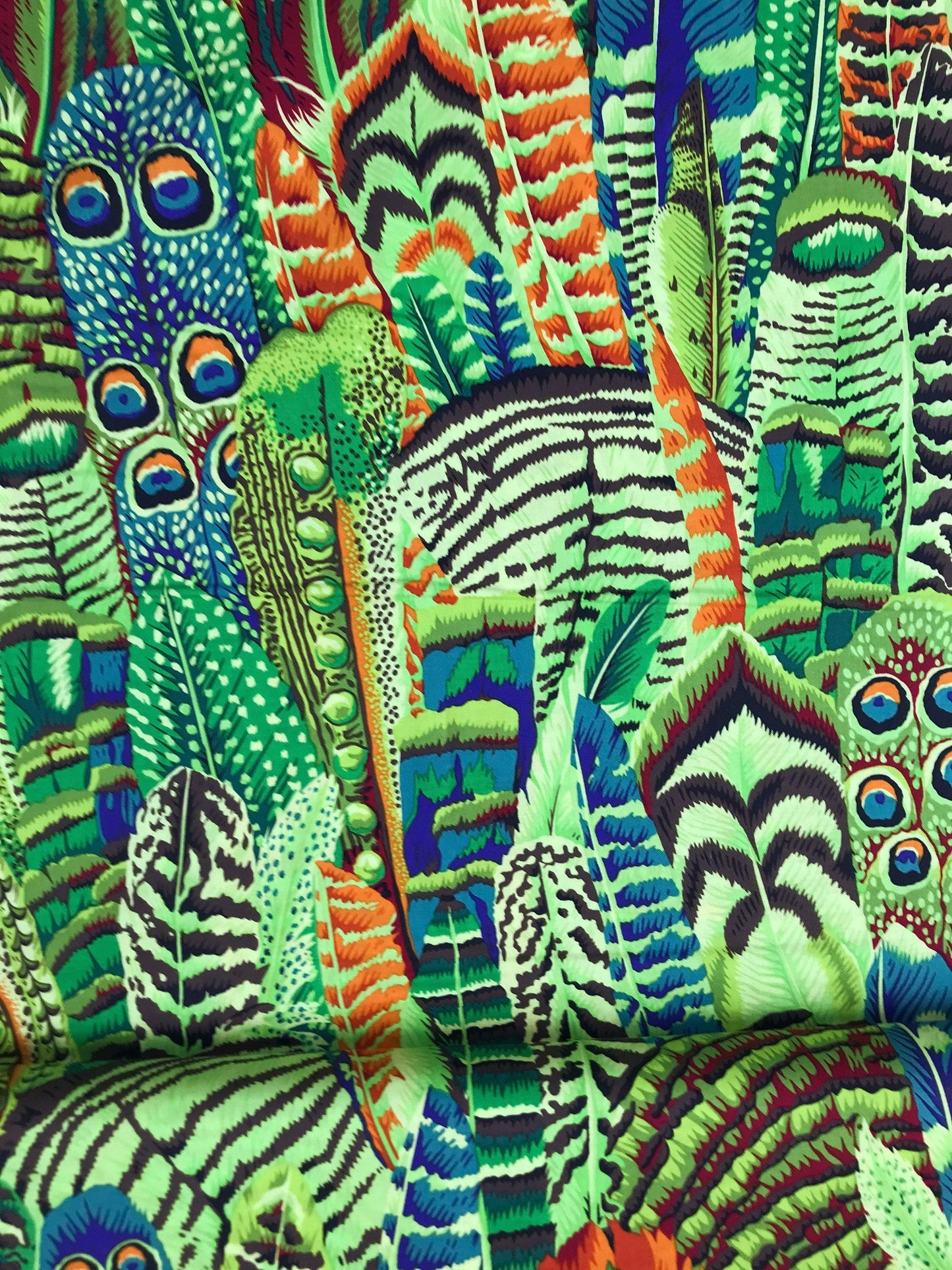 Feathers Lime - Kaffe Fassett Collective Classics Collection - FreeSpirit Fabric