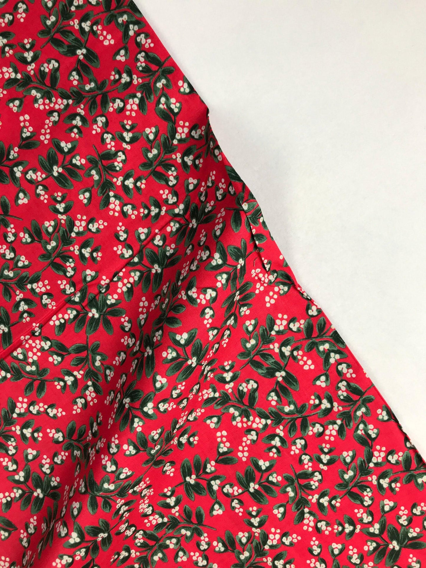 Mistletoe Red METALLIC Holiday Classics Anna Bond Rifle Paper Co Basics Cotton + Steel Fabric Fetish