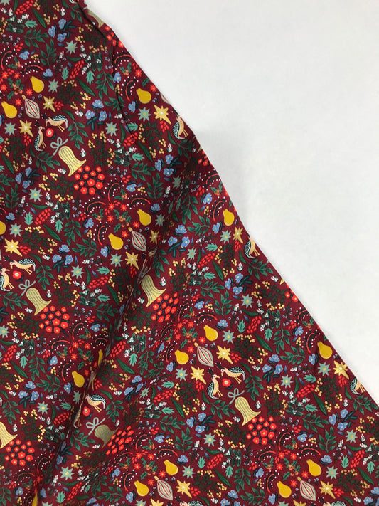 Partridge Berry METALLIC - Holiday Classics - Anna Bond Rifle Paper Co - Cotton + Steel