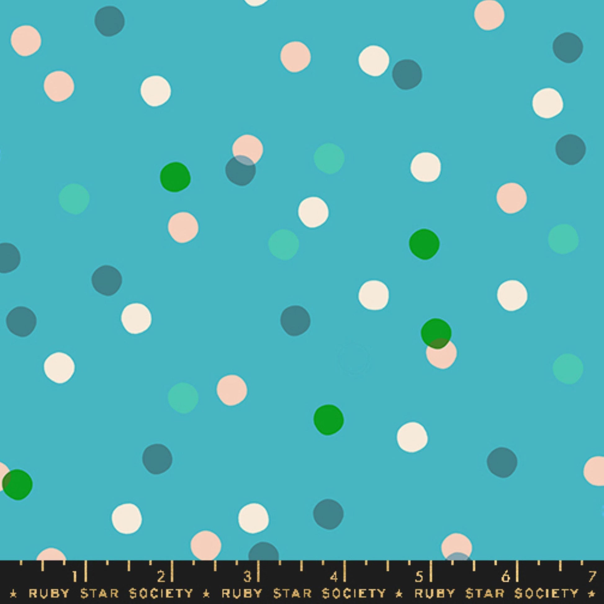 Spritz Dots Dark Turquoise Carousel Melody Miller Ruby Star Society Fabric Moda Fabric Fetish