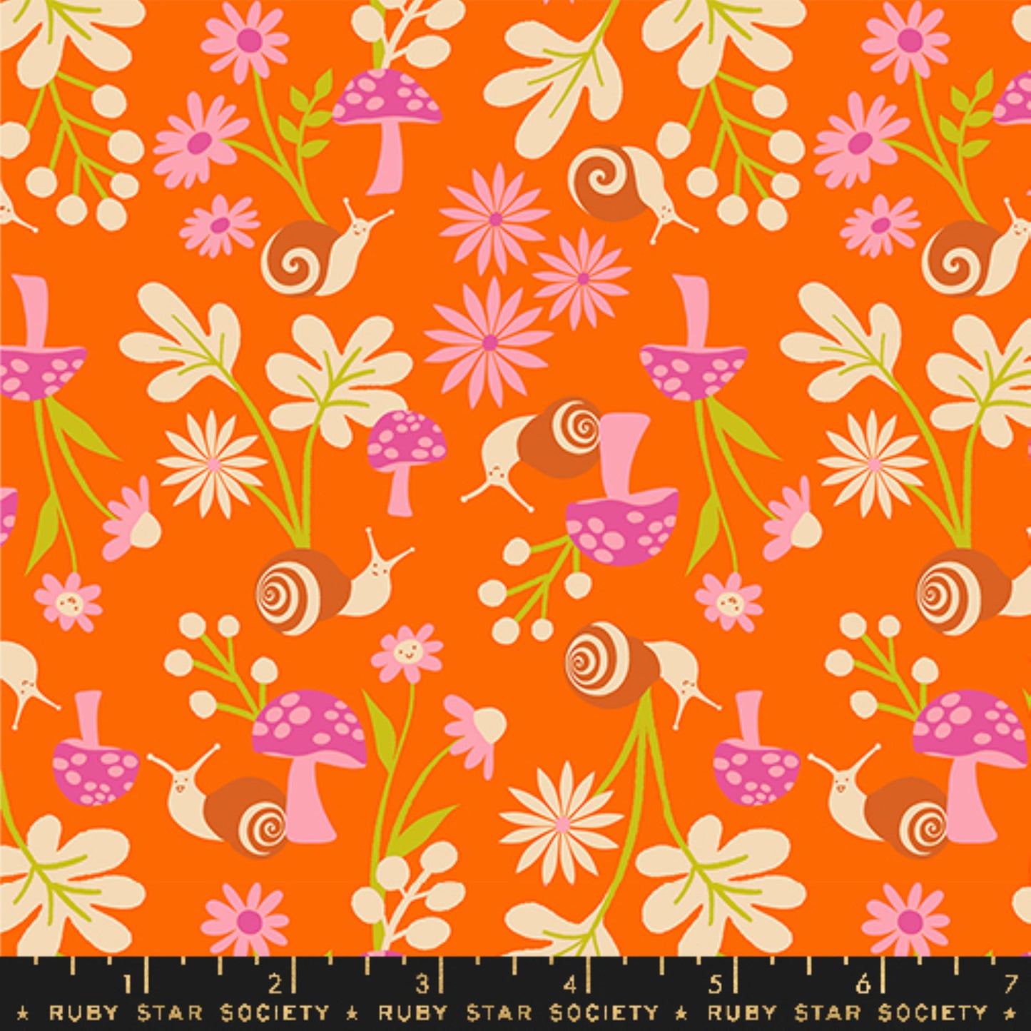 Snail Garden Goldfish Animal Animal Ruby Star Society and Moda Fabrics Fabric Fetish