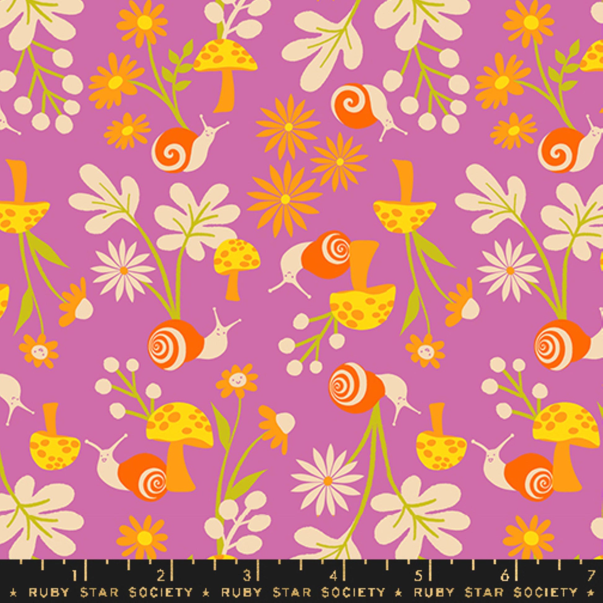 Snail Garden Heliotrope Animal Animal Ruby Star Society and Moda Fabrics Fabric Fetish