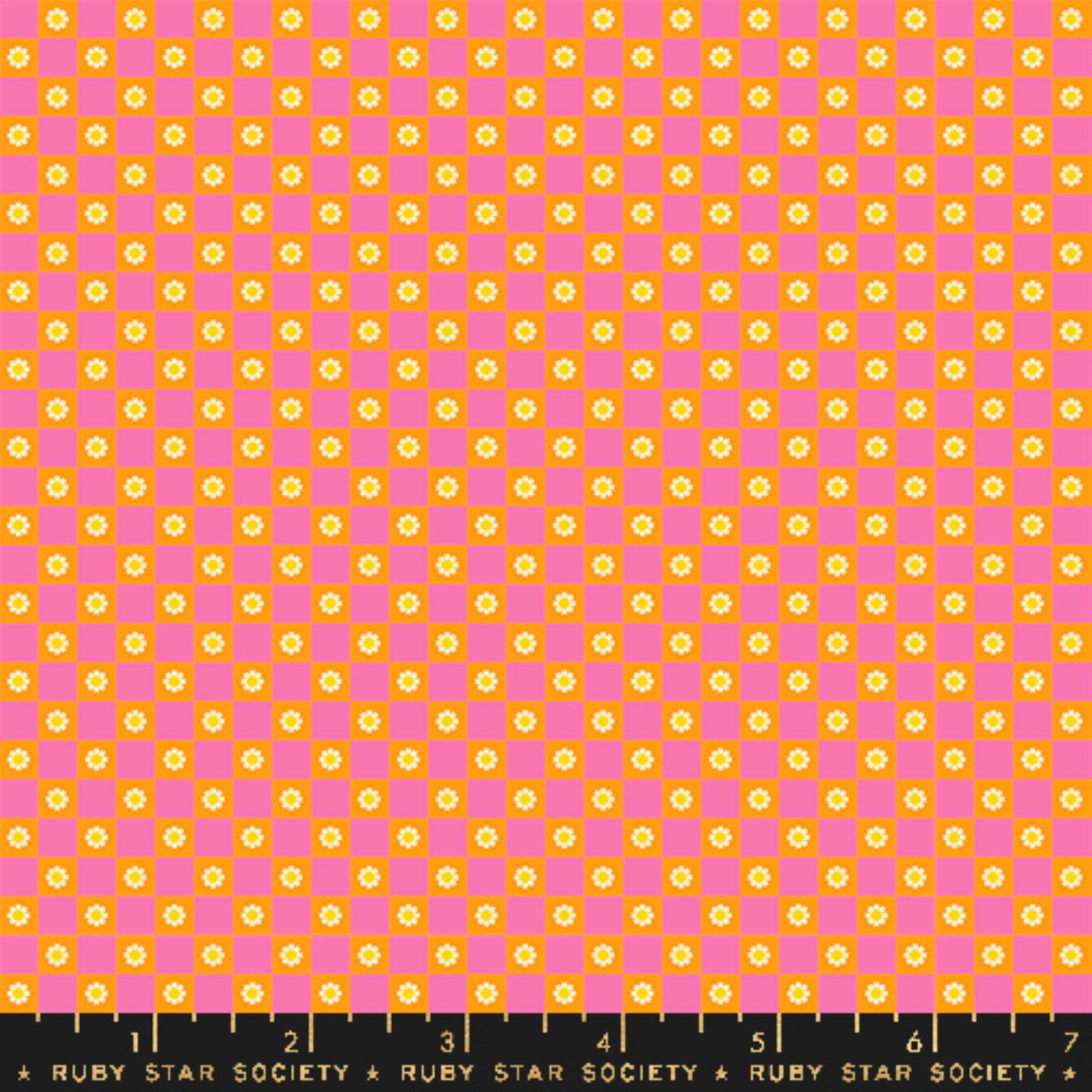 Flower Check Orange Animal Animal Ruby Star Society and Moda Fabrics Fabric Fetish