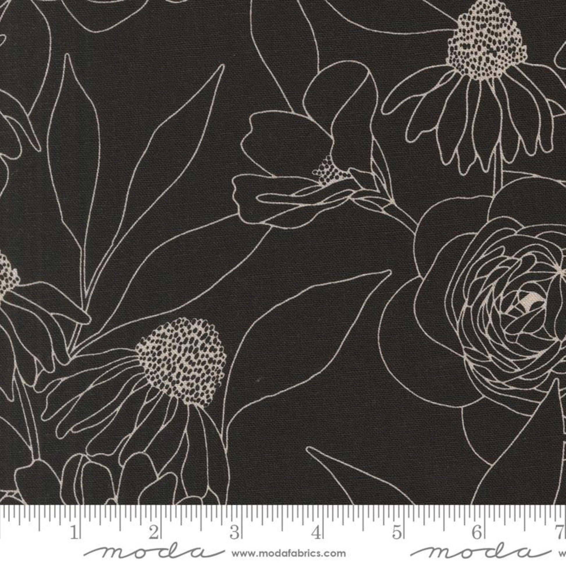Mochi LINEN Ink Botany Alli K Design Moda Cotton Linen Fabric Fetish