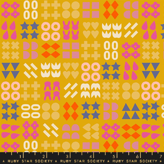 Shapley Plot Goldenrod Woodland Park Rashida Coleman Hale Ruby Star Society Fabric Moda Fabric Fetish