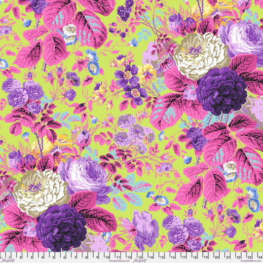 Gradi Floral Lime Kaffe Fassett Collective February 2025 Fabric Fetish
