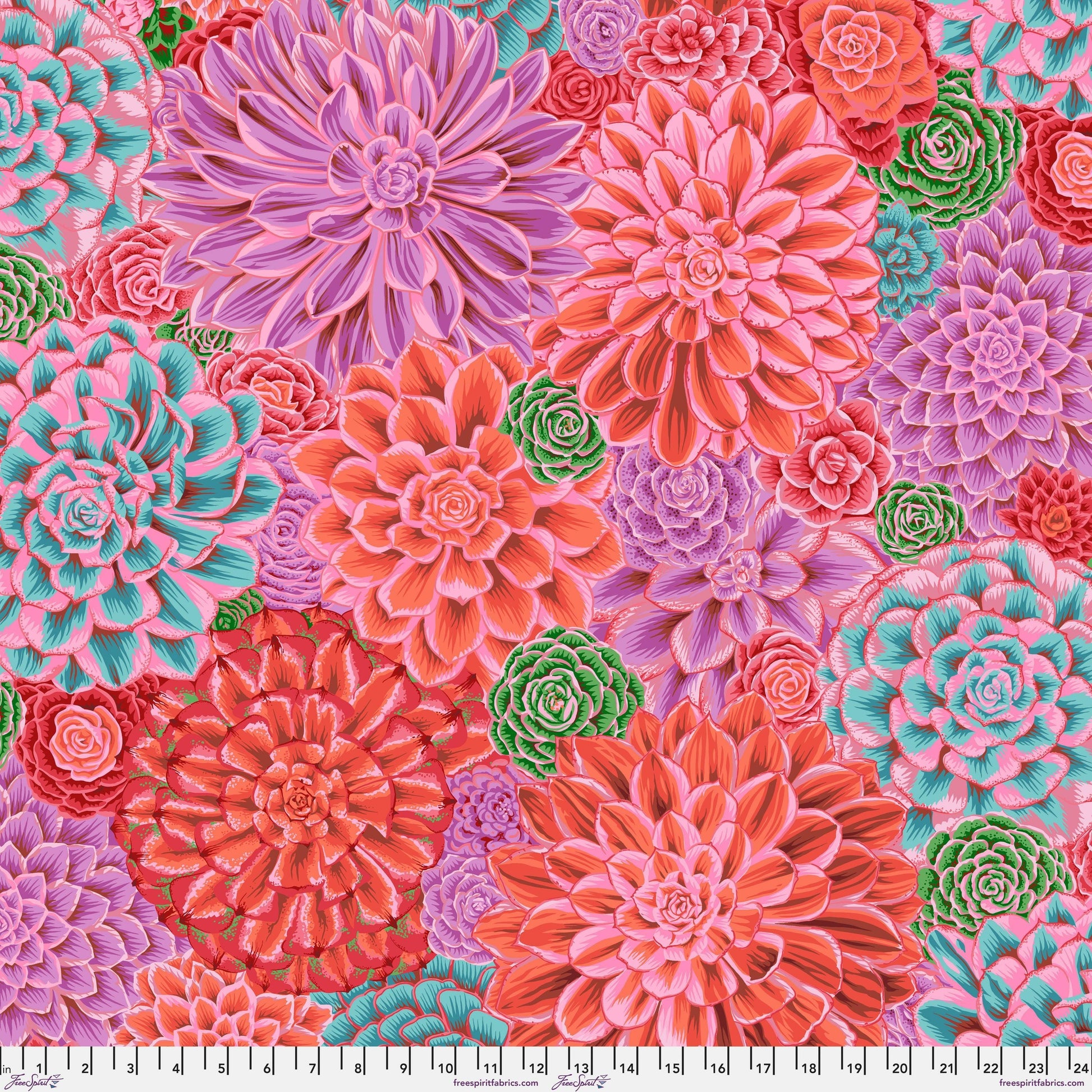 House Leeks Pink February 2025 Philip Jacobs Kaffe Fassett Collective Fabric Fetish