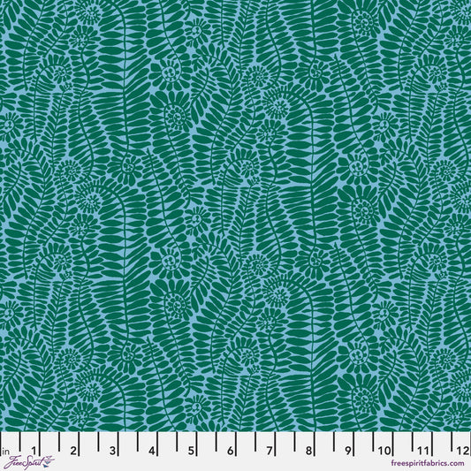 SM Fronds Turquoise February 2025 Brandon Mably Kaffe Fassett Collective Fabric Fetish