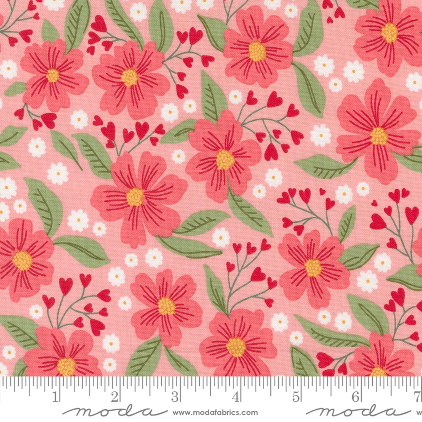 Love in Bloom Floral Blush Love Blooms Lella Boutique Moda Fabric Fetish
