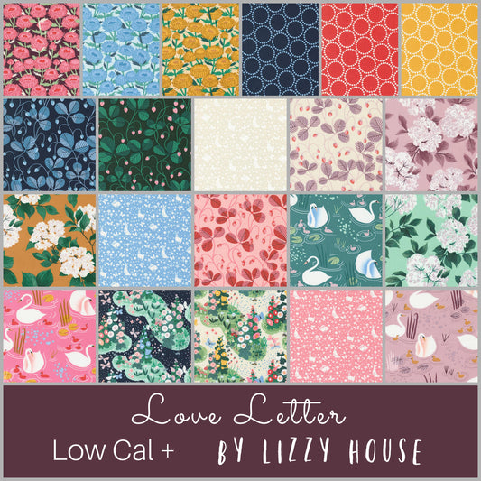 Love Letter - 21 Piece Curated Fat Quarter Bundle Low Cal Plus - Lizzy House - Moda Fabrics