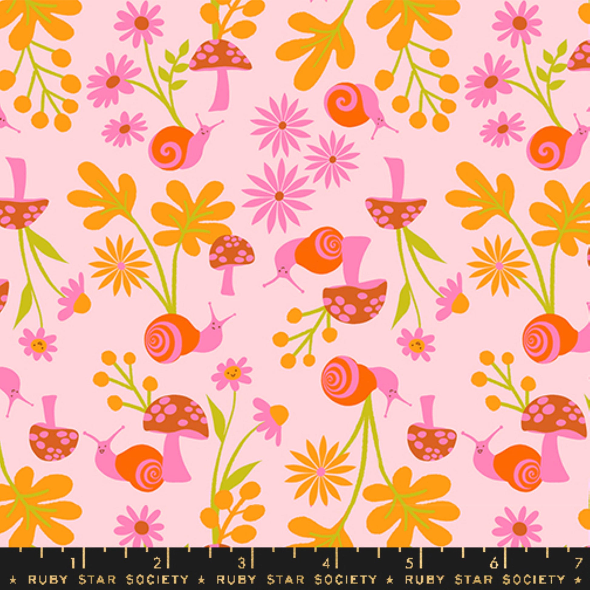 Snail Garden Cotton Candy Animal Animal Ruby Star Society and Moda Fabrics Fabric Fetish