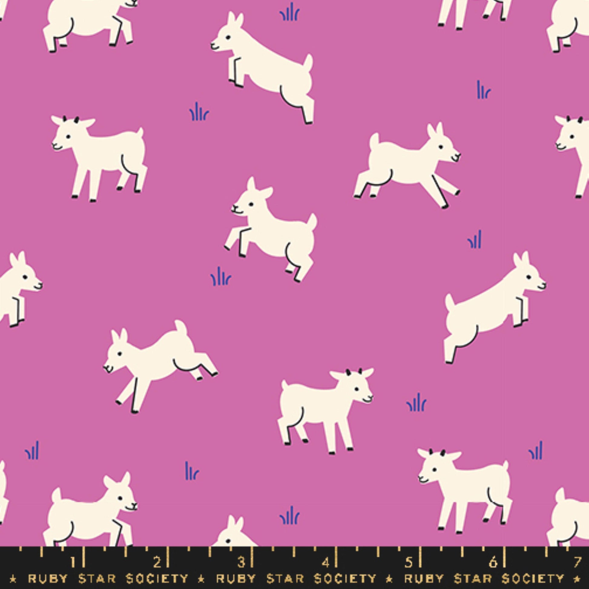 Baby Goats Heliotrope Animal Animal Ruby Star Society and Moda Fabrics Fabric Fetish